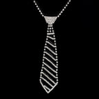 Tie Rhinestone Necklace N4340