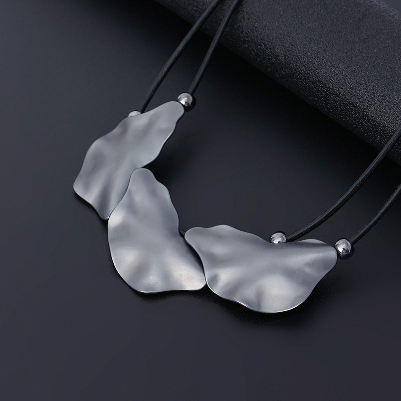 Geometry Pendant Leather Necklace N4657