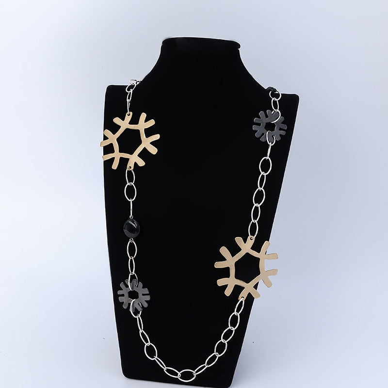 Snowflake Chain Alloy Necklace N4707