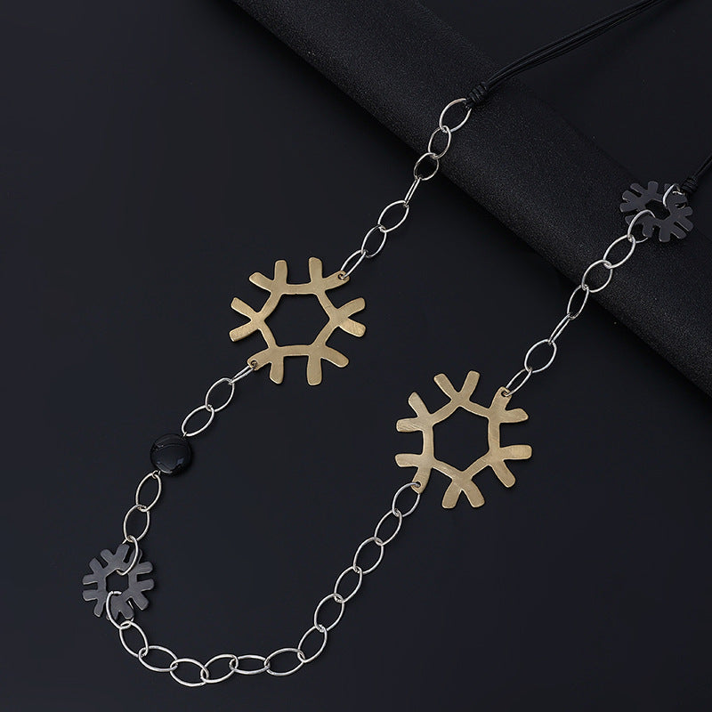 Snowflake Chain Alloy Necklace N4707