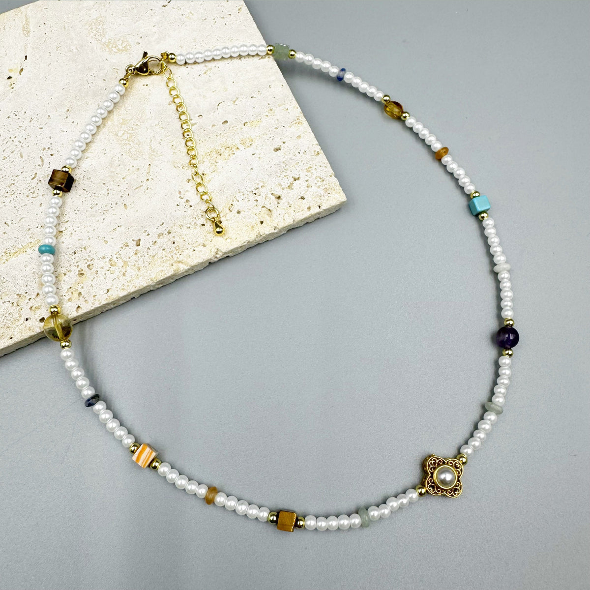 Chinese Style Bead Glasses Bead Necklace N5334