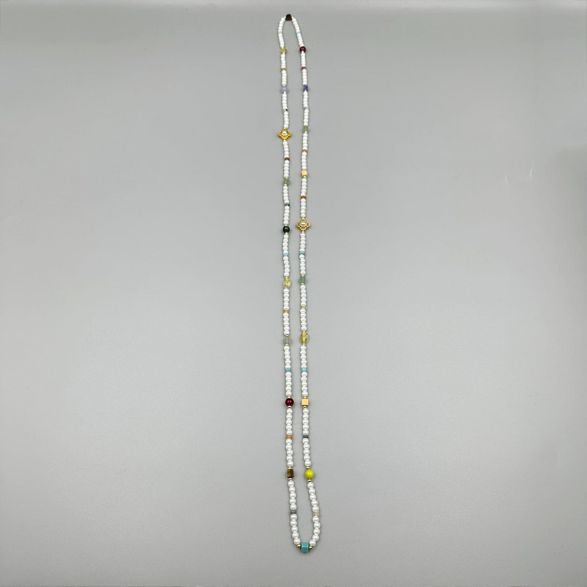 Pearl Natural Stone Bead Long Necklace N5335 - view 4
