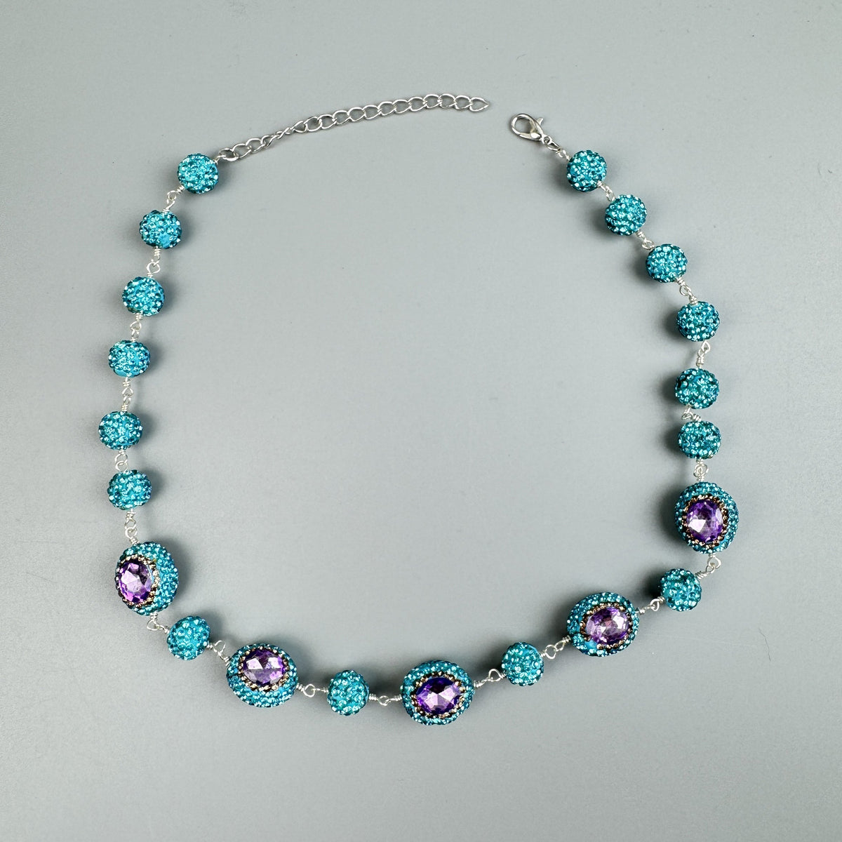 Luxury Rhinestone Bead Crystal Necklace N5485 - view 3