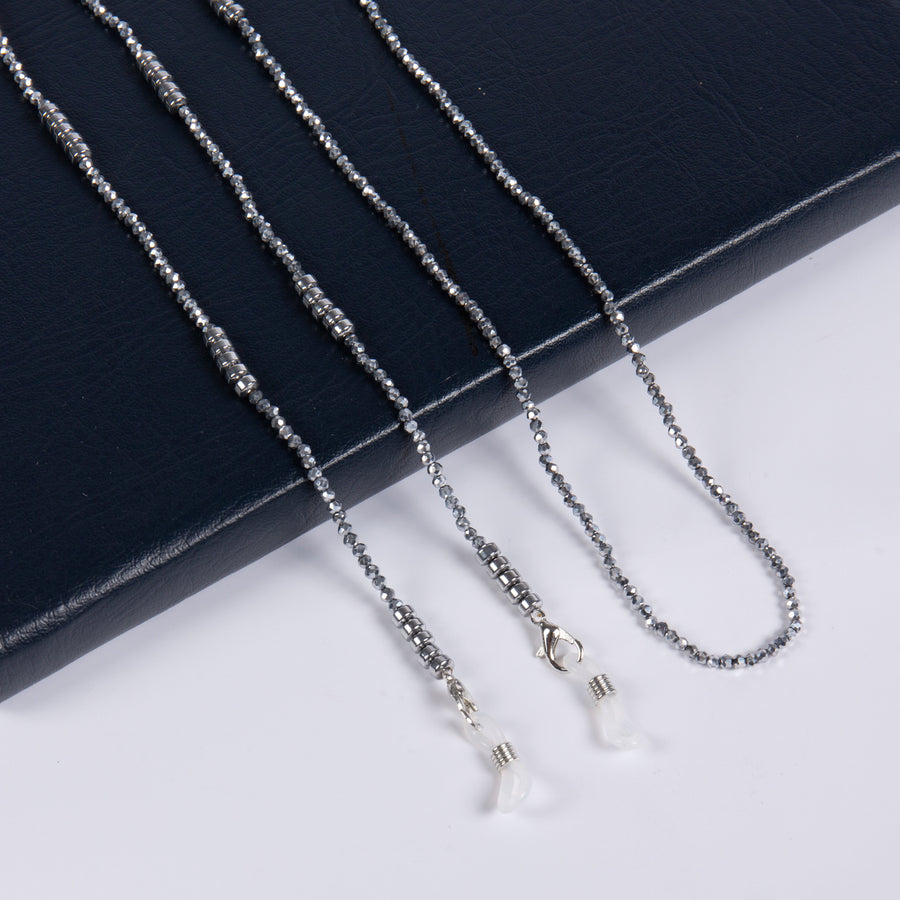 Hematite Bead Eyeglasses Holder Necklace EC5588