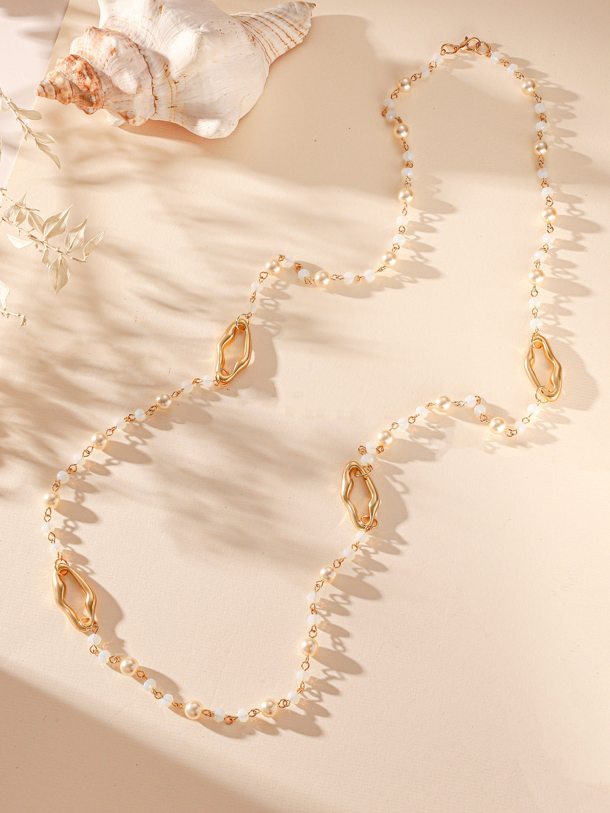 Glass Beads Crystal Necklace N5976