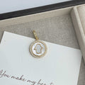 18K Gold-Plated Arrow Cubic Zirconia Pendant P0687 - product image