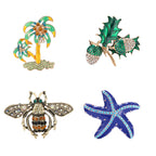 Rhinestone Coconut Tree Brooch PA3235