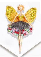 Butterfly Alloy Rhinestone Brooch PA3309 - view 6
