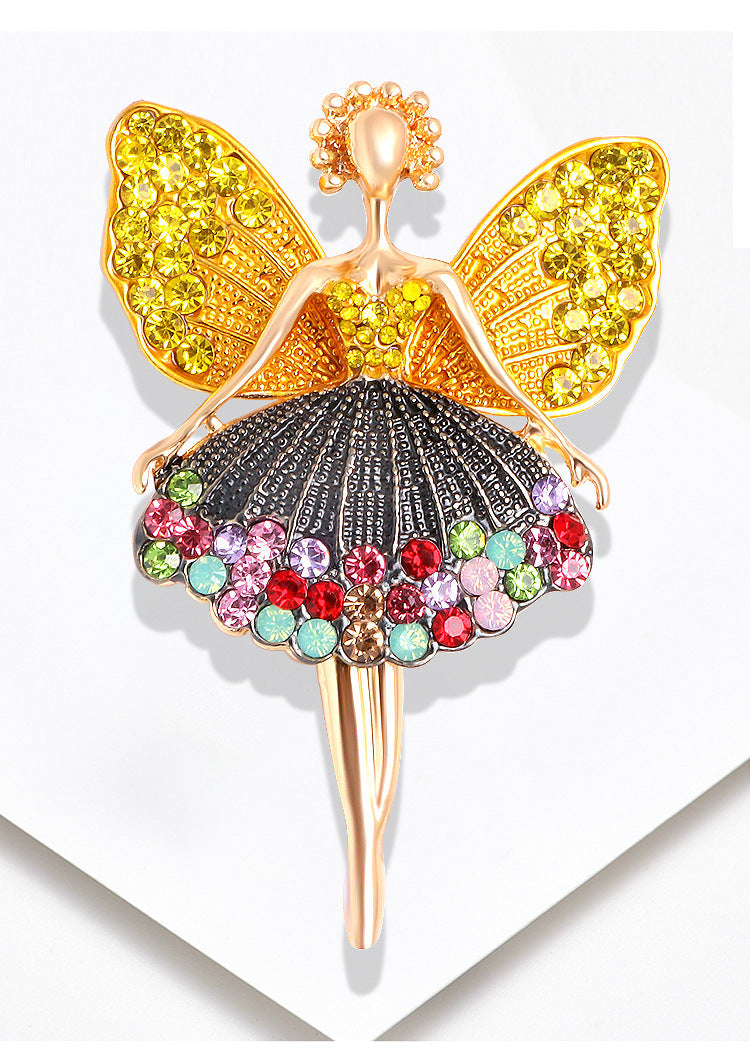 Butterfly Alloy Rhinestone Brooch PA3309 - view 6