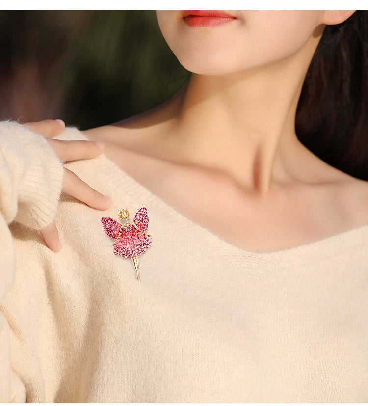 Butterfly Alloy Rhinestone Brooch PA3309 - view 7