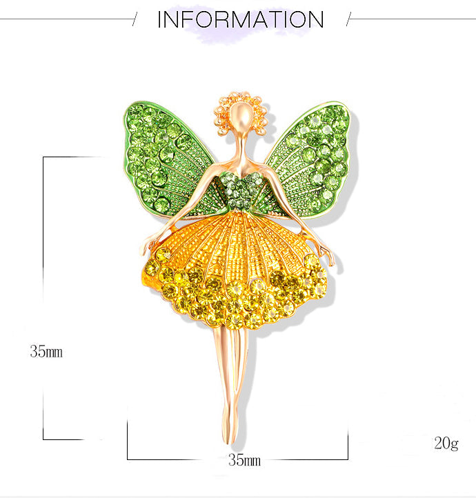 Butterfly Alloy Rhinestone Brooch PA3309 - view 2