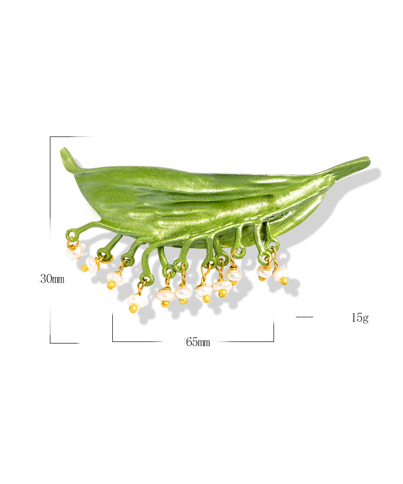 Leaf Alloy Brooch PA3358