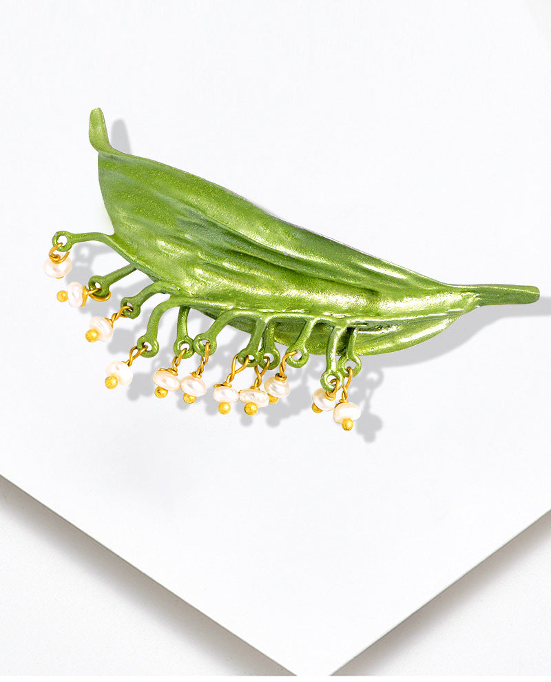 Leaf Alloy Brooch PA3358