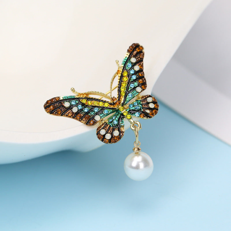 Butterfly Rhinestone Brooch PA3360