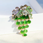 Grape Rhinestone Brooch PA3428