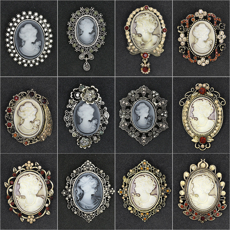 Baroque Portrait Brooch PA3503