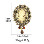 Baroque Portrait Brooch PA3504