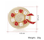 Flower Hat Brooch PA3639