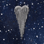Heart Tassel Rhinestone Brooch PA3668