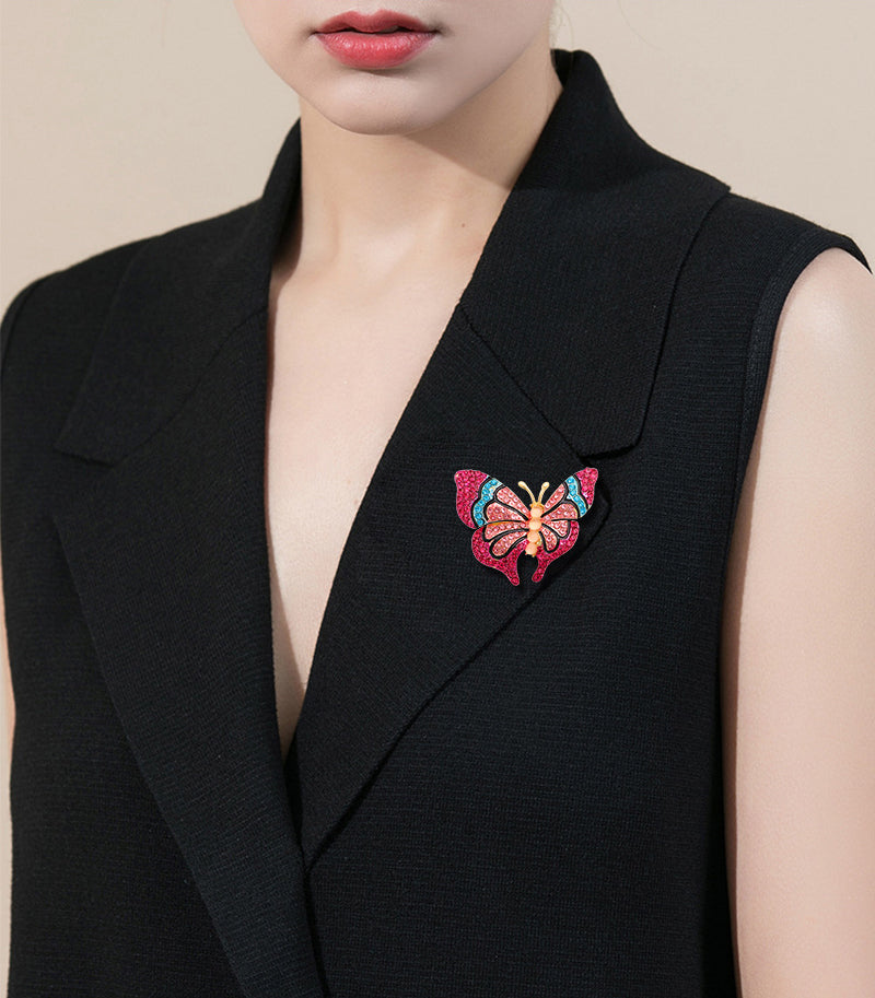 Butterfly Rhinestone Brooch PA3685