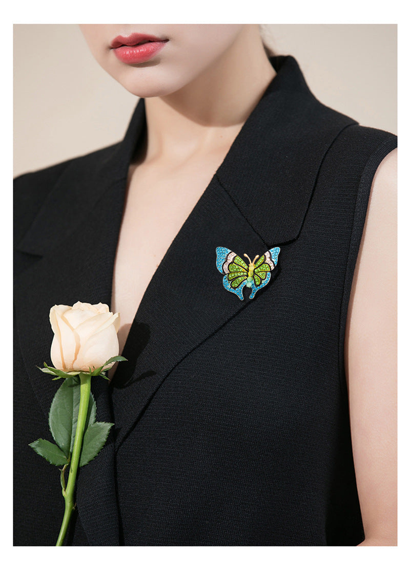 Butterfly Rhinestone Brooch PA3685