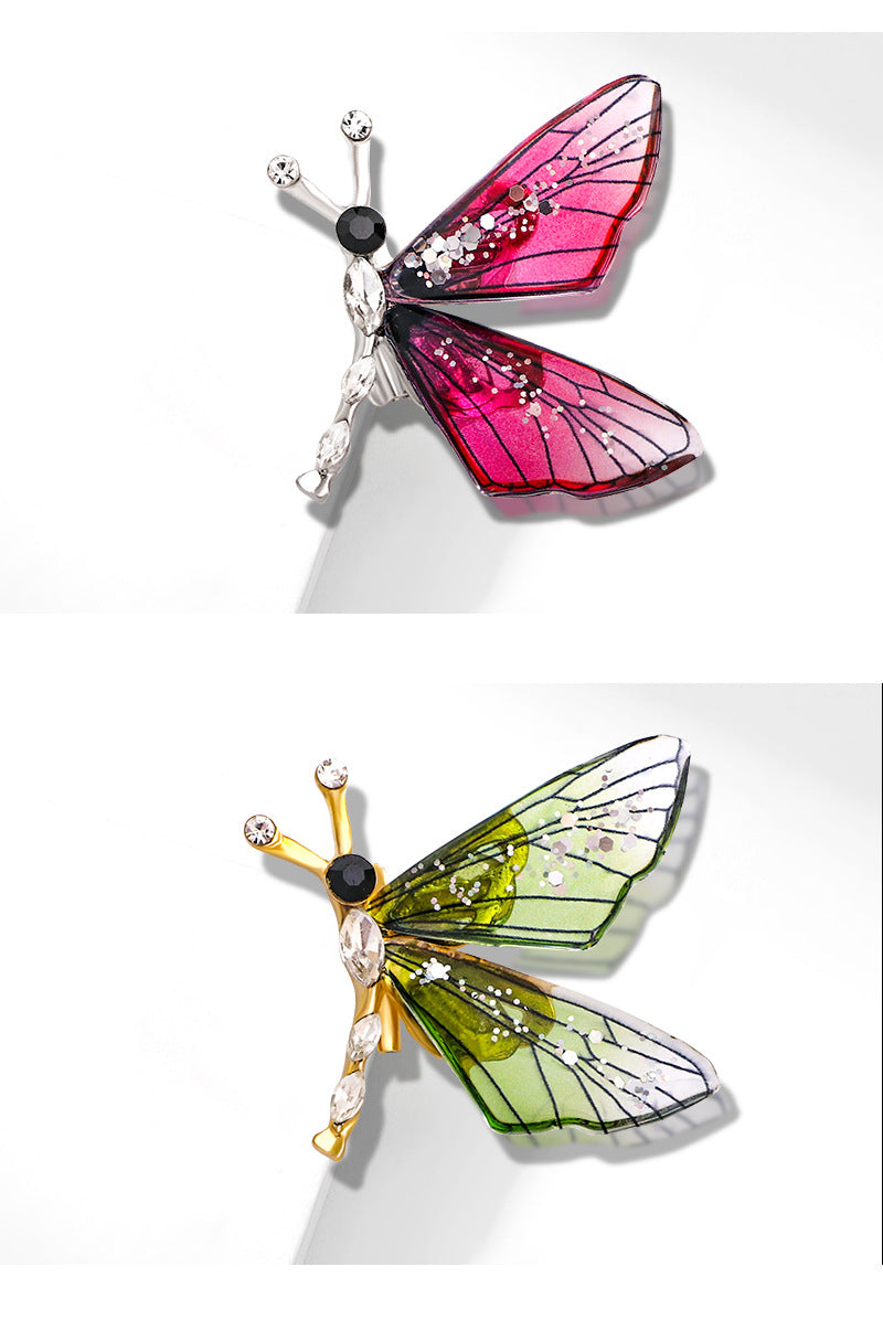 Butterfly Rhinestone Brooch PA3693