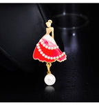 Dancer Girl Pearl Brooch PA3698