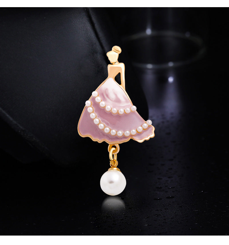 Dancer Girl Pearl Brooch PA3698