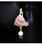 Dancer Girl Pearl Brooch PA3698