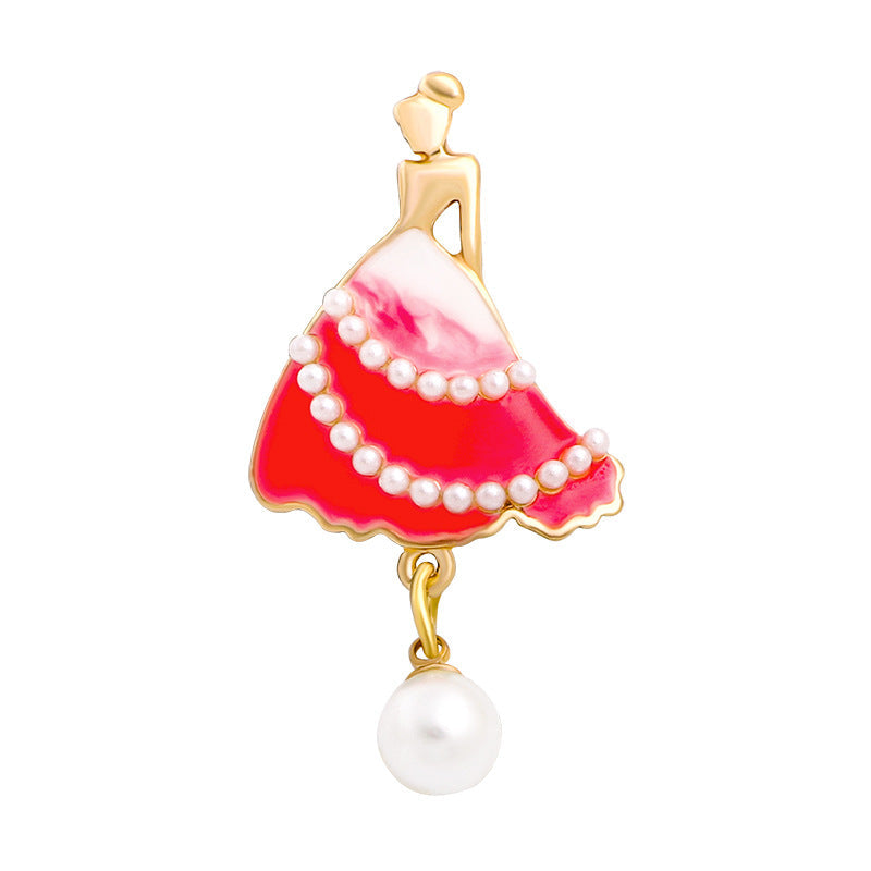 Dancer Girl Pearl Brooch PA3698