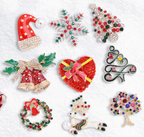 Christmas Bell Rhinestone Brooch PA3728 - view 5
