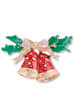 Christmas Bell Rhinestone Brooch PA3728