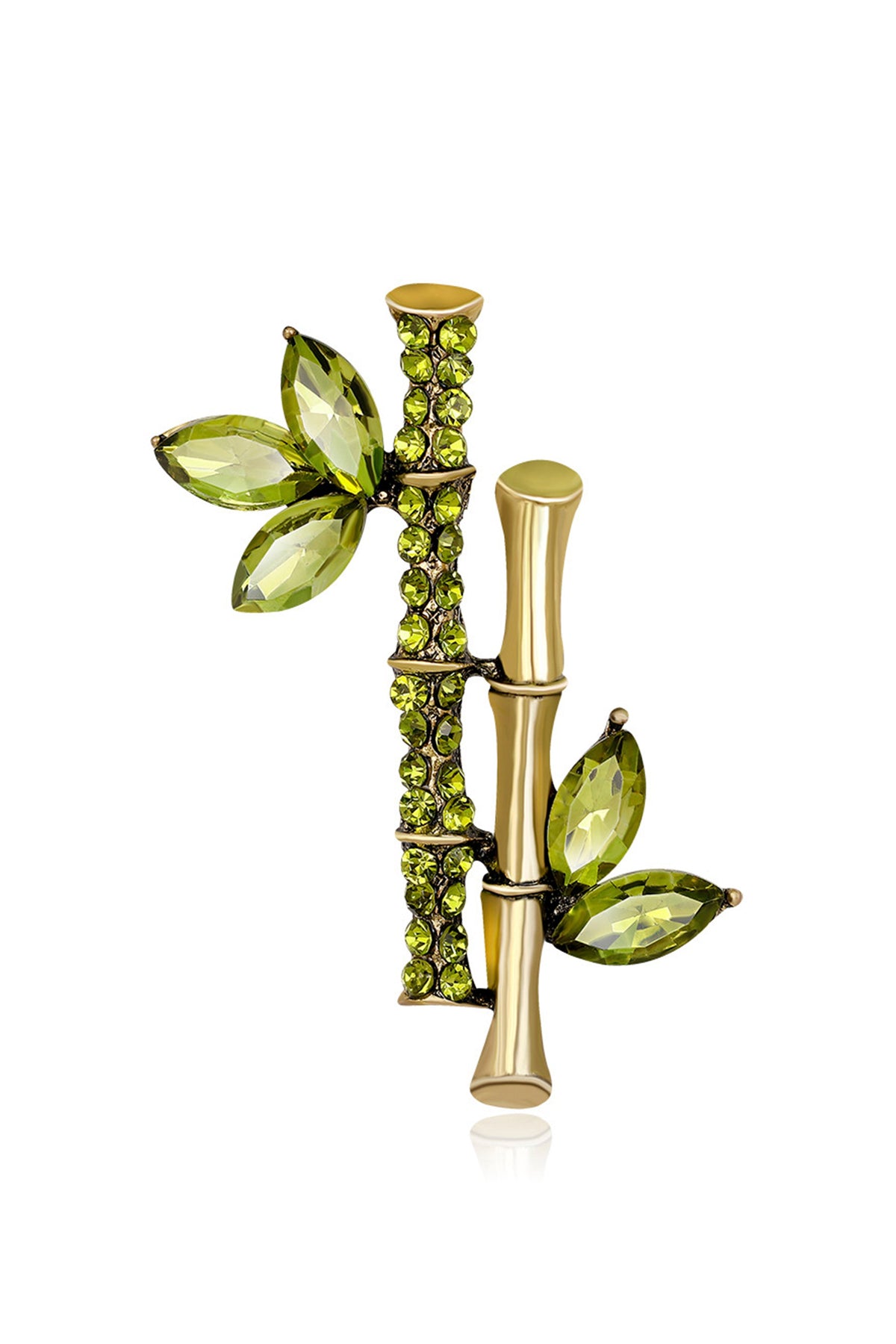 Bamboo Rhinestone Brooch PA3729