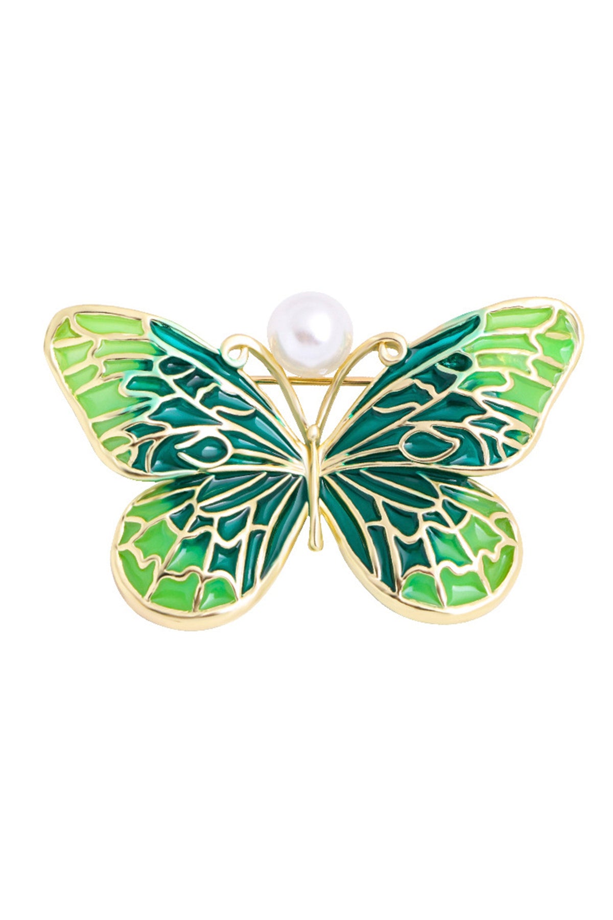 Butterfly Alloy Pearl Brooch PA3738
