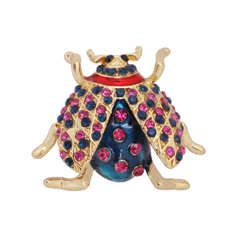 Ladybug Rhinestone Brooch PA3753