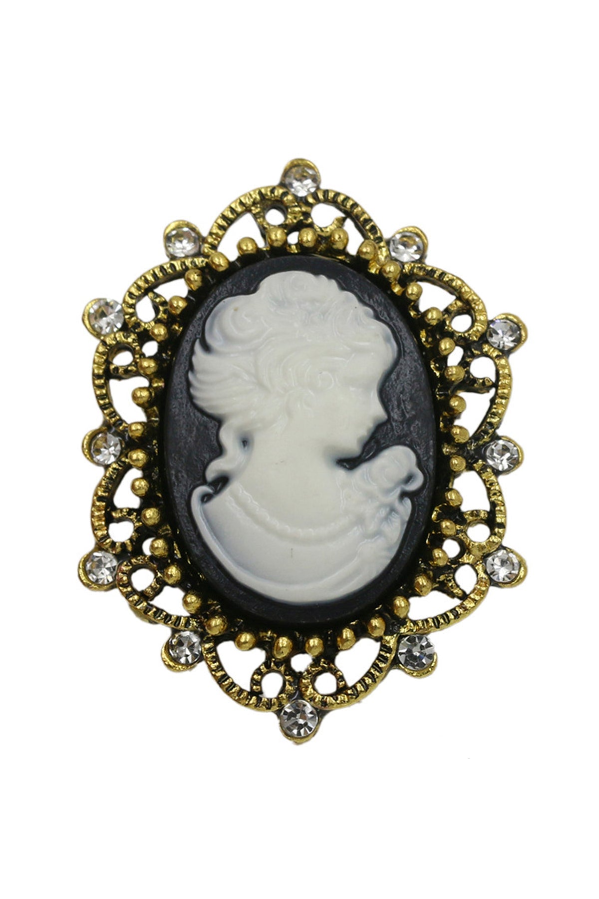 Baroque Portrait Brooch PA3784 - view 4
