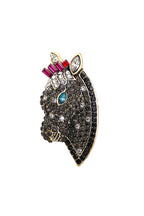 Horse Head Rhinestone Brooch PA3831