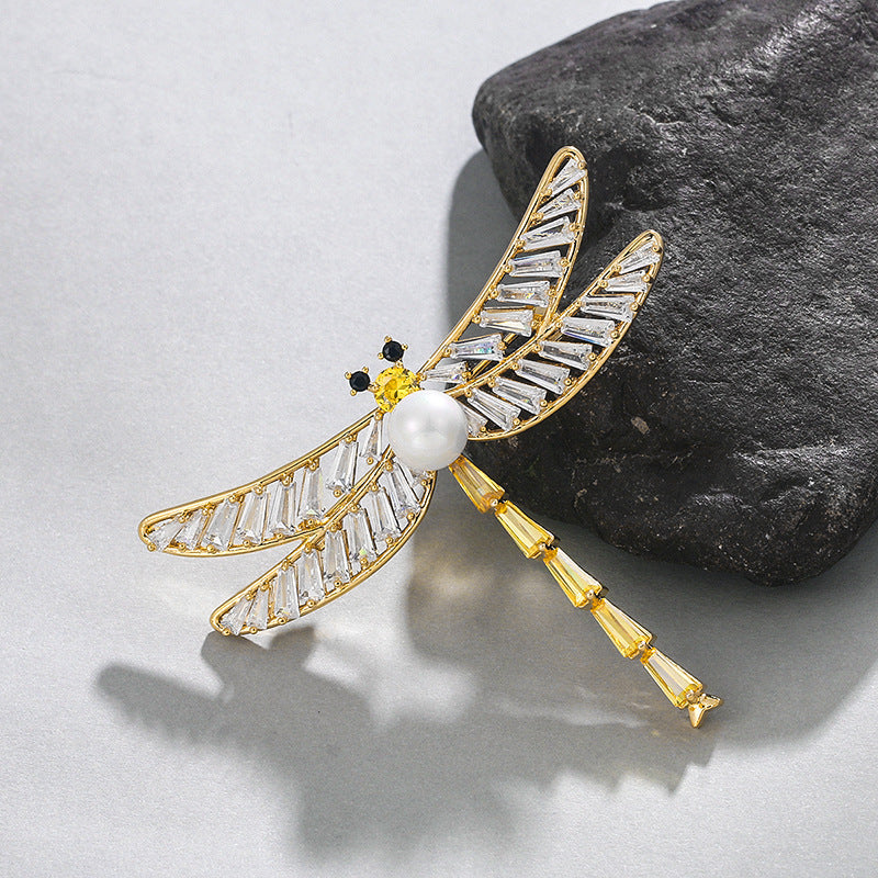 Dragonfly Zircon Brooch PA3889