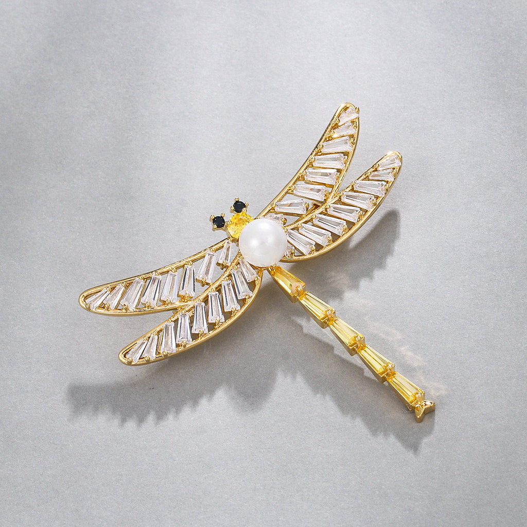Dragonfly Zircon Brooch PA3889