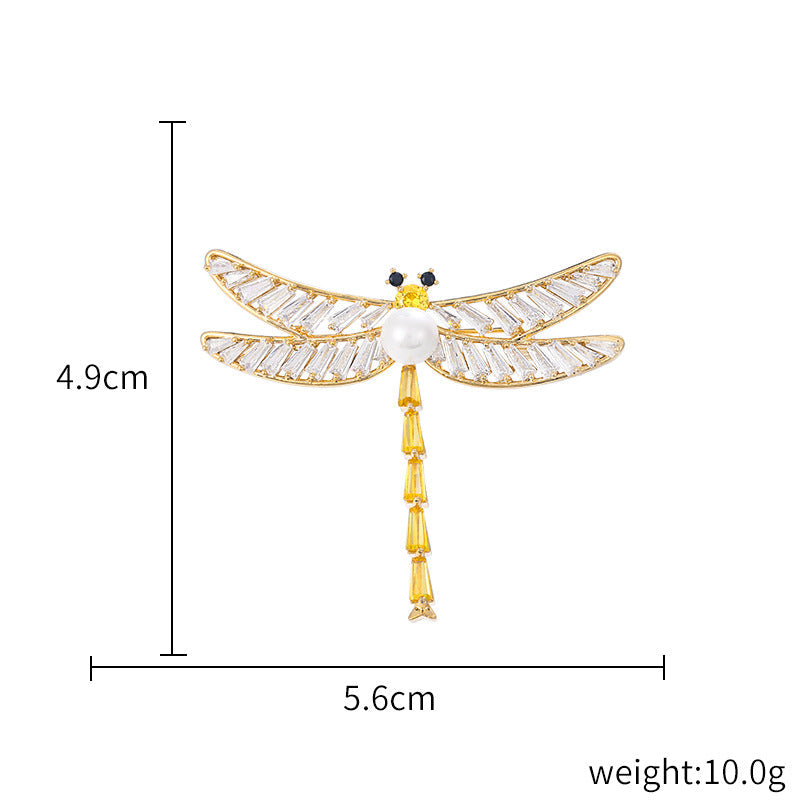 Dragonfly Zircon Brooch PA3889
