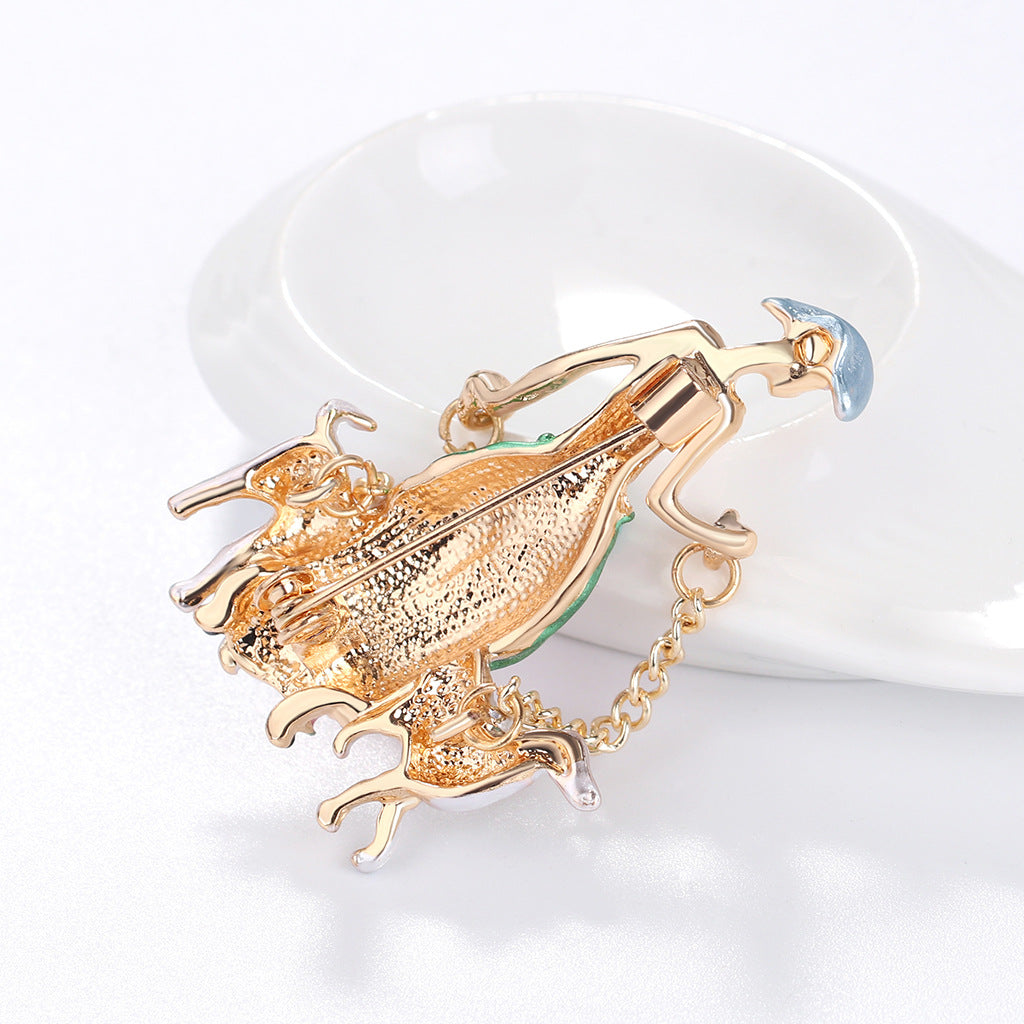 Shepherd Girl Alloy Brooch PA3958