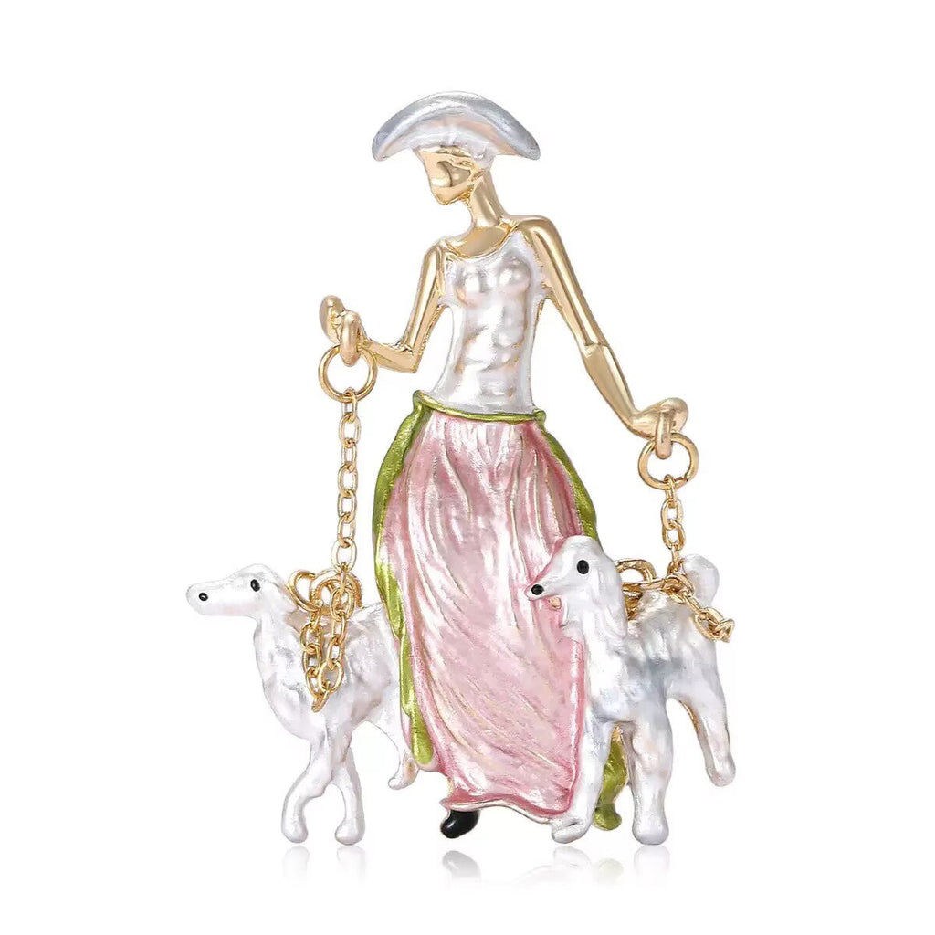 Shepherd Girl Alloy Brooch PA3958