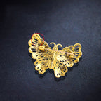 Butterfly Rhinestone Alloy Brooch PA3994