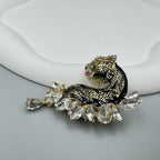 Tiger Rhinestone Brooch PA4003