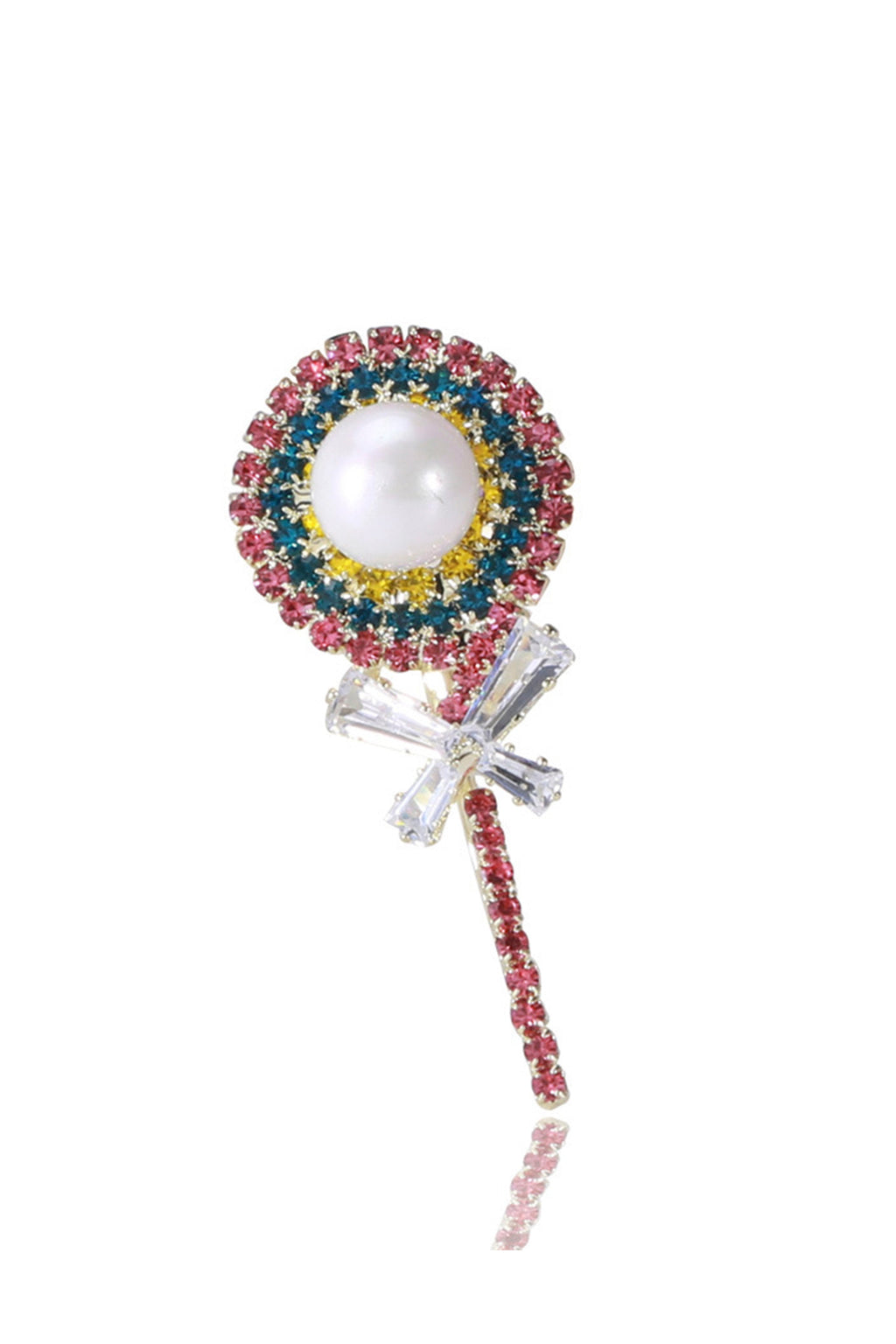Lollipop Rhinestone Brooch PA4012