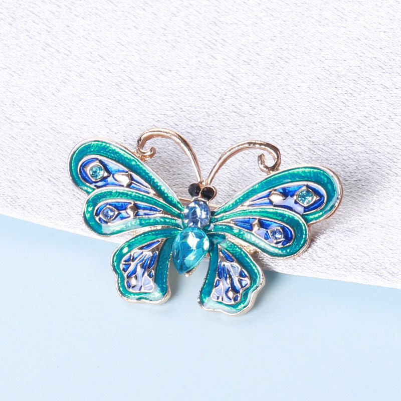 Butterfly Rhinestone Brooch PA4016