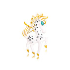 Pony Rhinestone Brooch PA4025