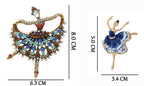 Girl Alloy Rhinestone Brooch PA4068 - view 2