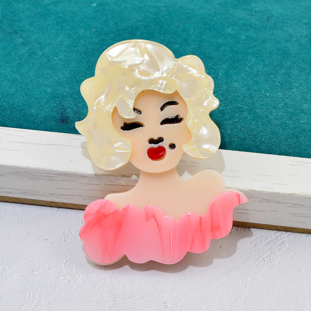 Monroe Acrylic Brooch PA4084 - view 3