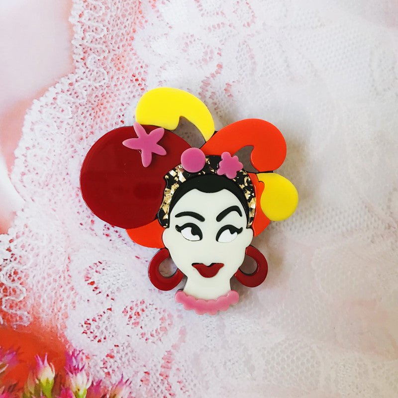 Girl Acrylic Brooch PA4086